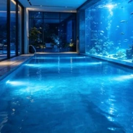 Swimming pool and aquarium